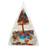 Pyramid Orogonite Mix of Minerals in Resin with Tree 4x4cm