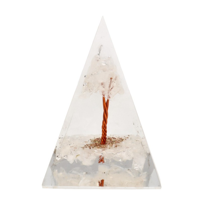 Piramide Orgonite in Resina con Albero 4x4cm