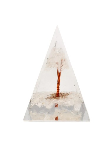 Resin Quartz Orogonite Pyramid with...
