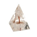 Pirâmide de Quartzo Orogonite em Resina com Árvore 4x4cm
