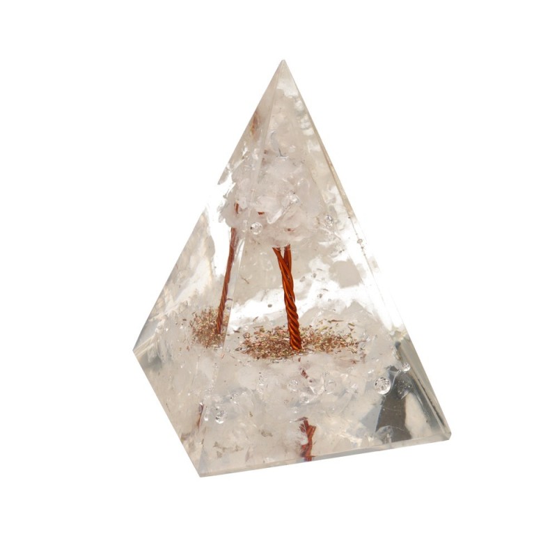 Piramide Orgonite in Resina con Albero 4x4cm
