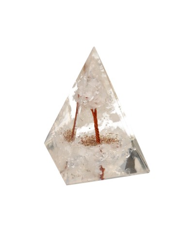 Resin Quartz Orgonite Pyramid with...