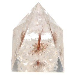 Piramide Orgonite in Resina con Albero 4x4cm