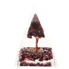 Pyramide de grenat et d'orgonite en résine avec arbre 4x4cm