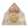 Pirámide Orgonita de Quartz en Resina con Flor de Vida 7x7cm