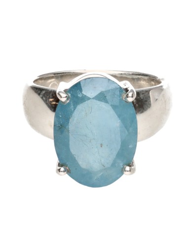 Bague aigue-marine en argent 925 (1P)