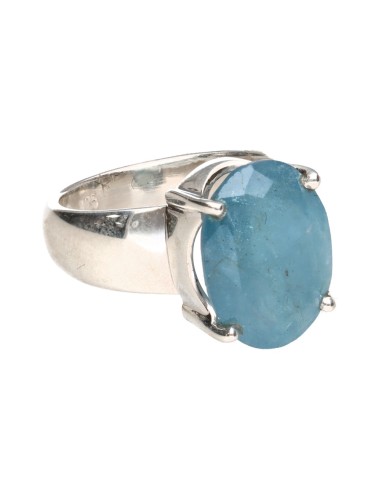 925 Sterling Silver Aquamarine Ring (1P)