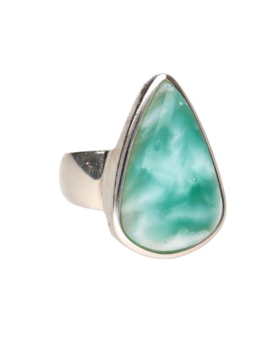 Green Larimar Ring in 925 Sterling...