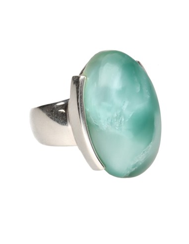 Bague en Larimar vert en argent 925...
