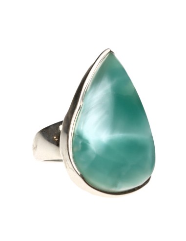 Anillo de Larimar Verde en Plata de...