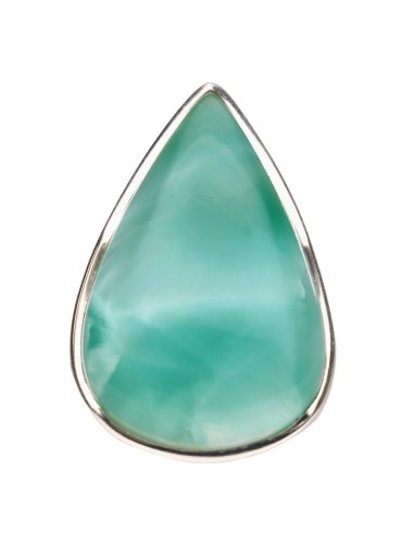 Anel Larimar Verde em Prata de Lei...
