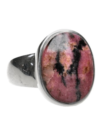 Bague en rhodonite en argent 925 (5P)