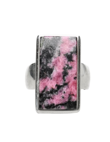 Bague en rhodonite en argent 925 (7P)