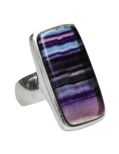 Bague en fluorine en argent 925 (16P)