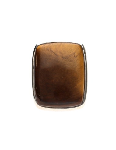 Bague œil de tigre en argent 925 (21P)