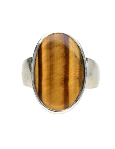 Bague œil de tigre en argent 925 (24P)