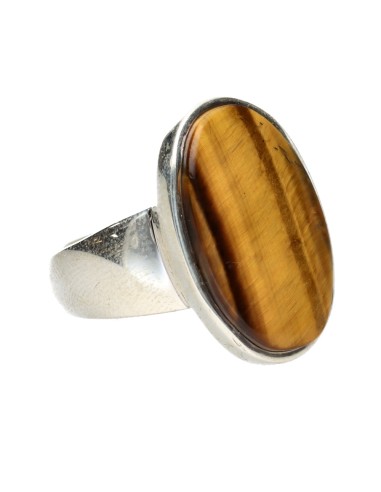 Bague œil de tigre en argent 925 (24P)