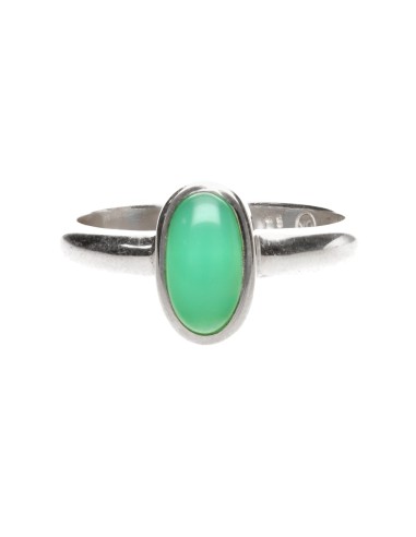 925 Sterling Silver Chrysoprase Ring...