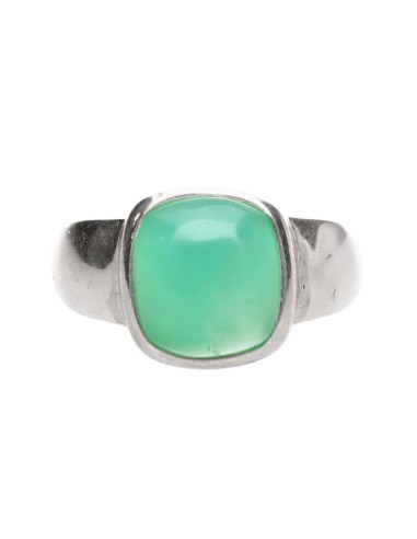 Bague en argent 925 Chrysoprase (33P)