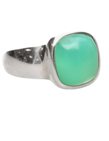 Anillo de Crisoprasa en Plata de Ley...