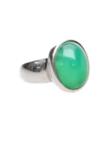 925 Sterling Silver Chrysoprase Ring...