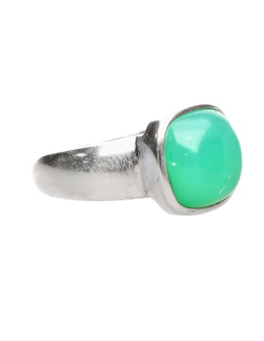 Bague en argent 925 Chrysoprase (35P)