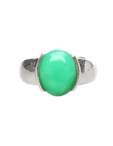 925 Sterling Silver Chrysoprase Ring...
