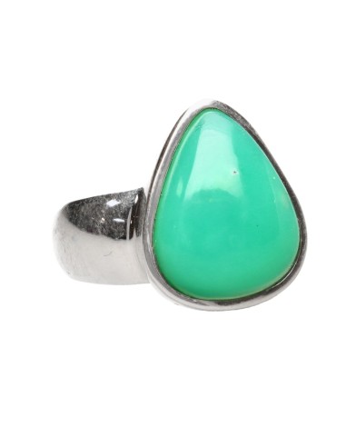 925 Sterling Silver Chrysoprase Ring...