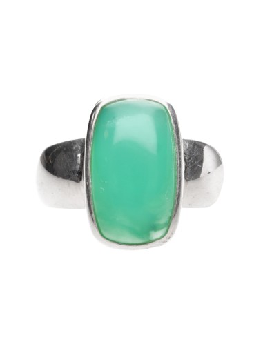 Bague en argent 925 Chrysoprase (41P)