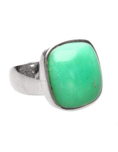 Anillo de Crisoprasa en Plata de Ley...