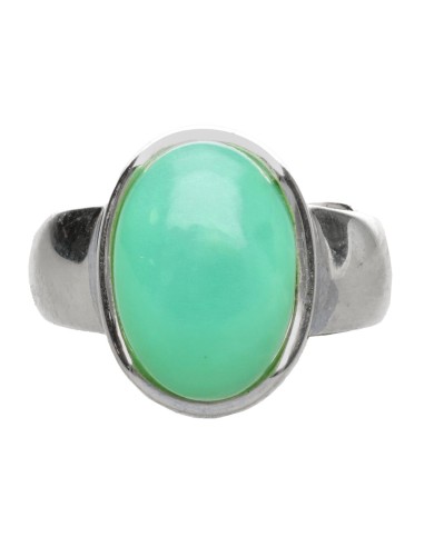 Bague en argent 925 Chrysoprase (39P)