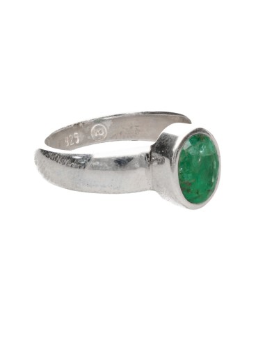 Bague en argent 925 Emeraude (44P)