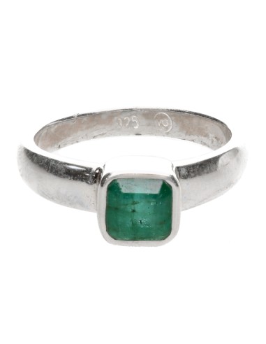 Anello con smeraldo in argento...