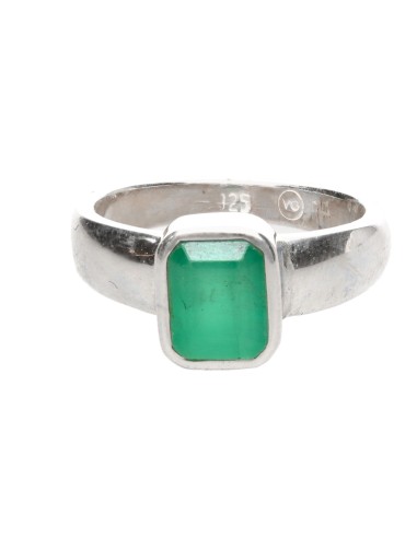 Bague en argent 925 Emeraude (47P)