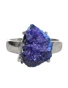 Bague d'azurite en argent...