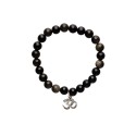 Pulsera de Obsidiana Dorada con OM 8mm