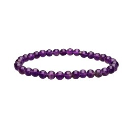 Bracciale in Amatista 6mm Qualità B