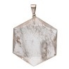 Pendentif hexagonal en quartz fumé