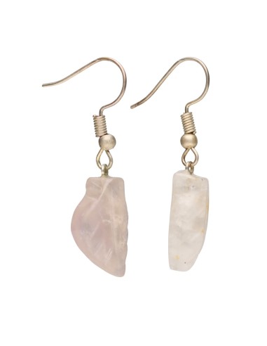 Boucles d'oreilles en quartz rose...