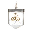 Triskel Quartz Pendant in Silver Plating