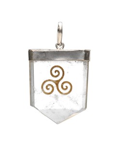 Pendentif en quartz Triskel...