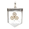 Triskel Quartz Pendant in Silver Plating