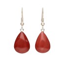 Pendientes Gota de Jaspe Rojo