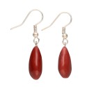Pendientes Gota de Jaspe Rojo