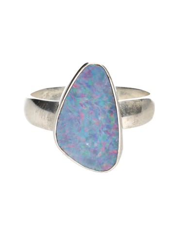 Blue Opal Ring in 925 Sterling Silver...
