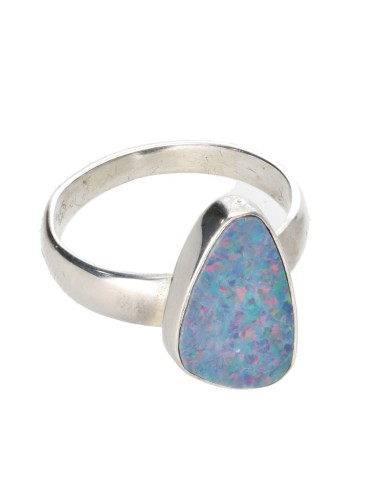 Anillo de Ópalo Azul en Plata de Ley...