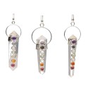 Biterminate Quartz with Chakras Pendant