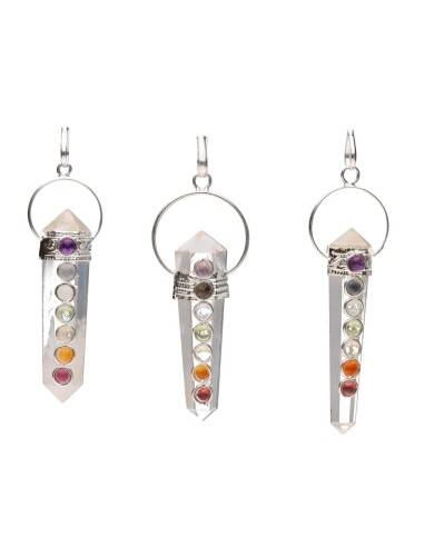 Pingente de Quartzo com Chakras