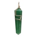 Green Quartz Biterminate Pendant