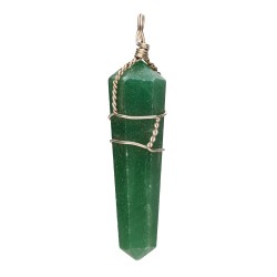 Pendente Biterminale in Quarzo Verde